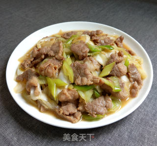 大葱炒肉片的做法步骤：7