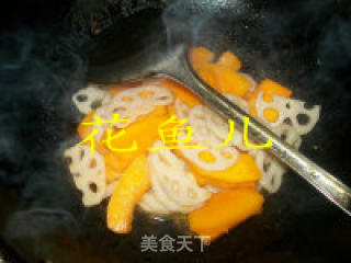 莲藕炒南瓜的做法步骤：7