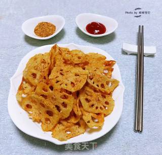 #自制零食#酥炸藕片的做法步骤：10