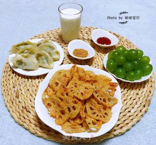 #自制零食#酥炸藕片的做法步骤：13