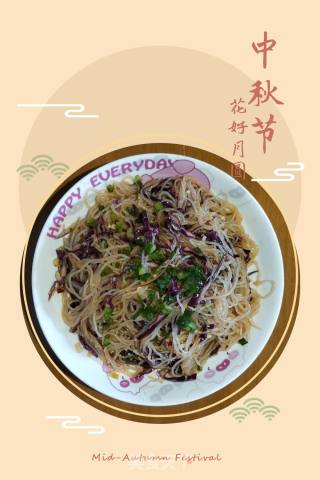 凉拌粉丝紫甘蓝的做法步骤：6