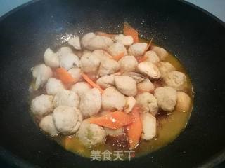 草菇烧鱼丸的做法步骤：9