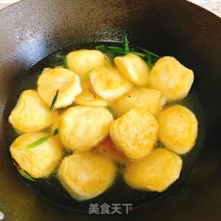 青菜烧鱼饼的做法步骤：4