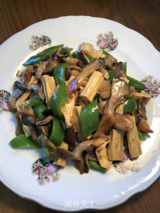 鲜蘑炒腐竹的做法步骤：7