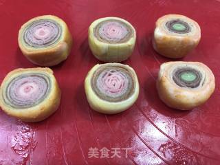 彩虹蛋黄酥的做法步骤：19