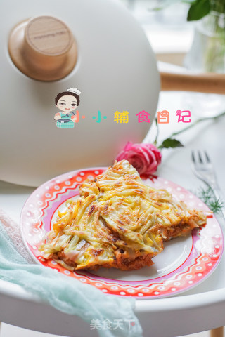 12个月以上番茄肉末夹心面条饼的做法步骤：16