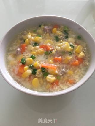 养生壶版玉米瘦肉羹的做法步骤：4