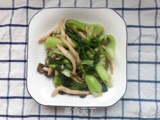 油菜蟹味菇的做法步骤：10