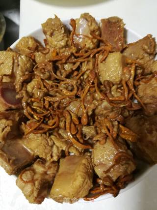 虫草花蒸排骨的做法步骤：4
