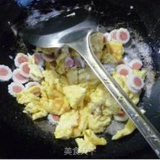 淡贝丸炒鸡蛋的做法步骤：7