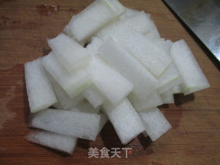 咸鸭蛋蒸冬瓜的做法步骤：2