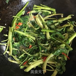 腐乳炒空心菜的做法步骤：7