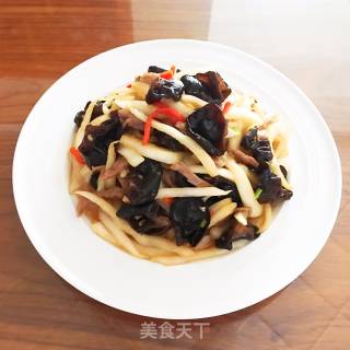 白菜木耳炒肉丝的做法步骤：11