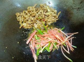 茭白炒肉丝的做法步骤：10