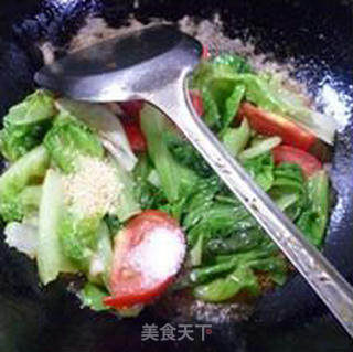 西红柿炒生菜的做法步骤：9