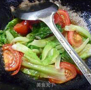 西红柿炒生菜的做法步骤：10