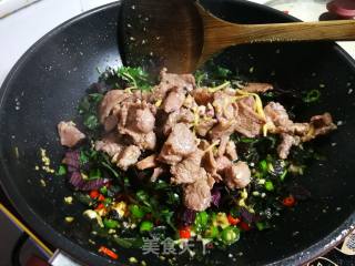 紫苏牛肉的做法步骤：9
