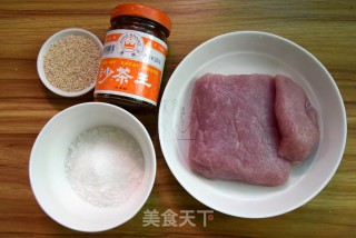 沙茶猪肉脯的做法步骤：1