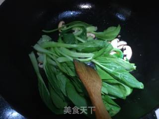 香菇油菜的做法步骤：8