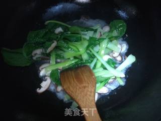 香菇油菜的做法步骤：9