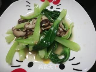 香菇油菜的做法步骤：12
