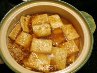 砂煲肉末焖豆腐的做法步骤：5
