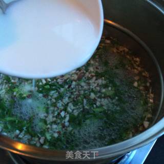青菜香菇蛋花羹的做法步骤：6