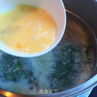 青菜香菇蛋花羹的做法步骤：7