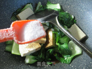 冻豆腐烧青菜的做法步骤：7