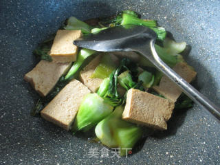 冻豆腐烧青菜的做法步骤：10