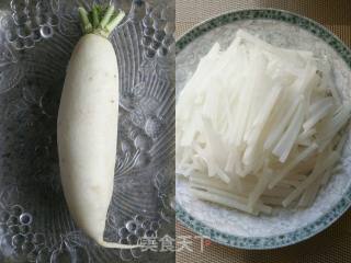 素炒萝卜丝的做法步骤：1