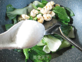千张结烧青菜的做法步骤：6