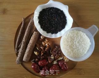 红枣山药核桃米糊的做法步骤：1