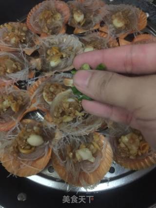 蒜蓉粉丝蒸扇贝的做法步骤：10