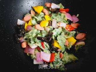 时蔬炒韭菜面片的做法步骤：11