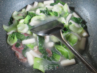 腊鸭腿青菜煮年糕的做法步骤：6