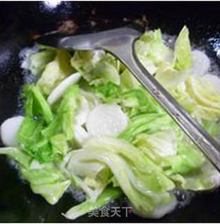 山药炒牛心菜的做法步骤：7