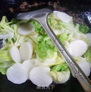 山药炒牛心菜的做法步骤：9