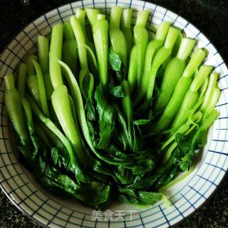酱肉丝浇青菜的做法步骤：2