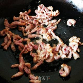 酱肉丝浇青菜的做法步骤：4