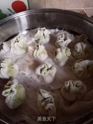 翡翠豆沙包的做法步骤：12