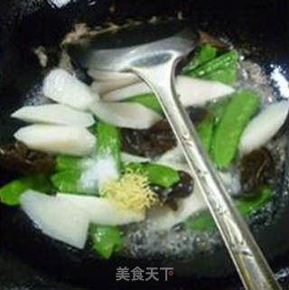 荷兰豆黑木耳山药的做法步骤：10
