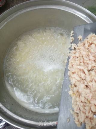 油麦菜鸡肉粥的做法步骤：7