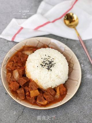 番茄牛肉盖浇饭的做法步骤：15