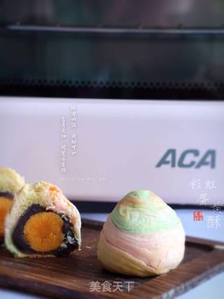 彩虹蛋黄酥的做法步骤：36