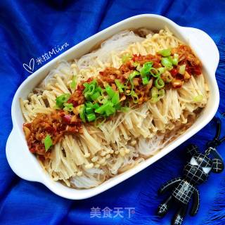蒜蓉金针菇蒸粉丝的做法步骤：10