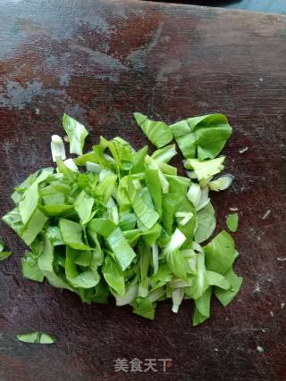 青菜卤肉南瓜炒饭的做法步骤：3
