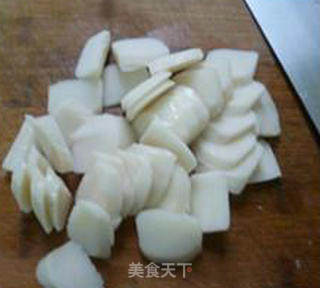 瘦肉大蒜炒年糕的做法步骤：5
