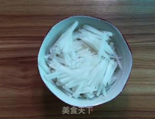 白萝卜丝鸡粥的做法步骤：4