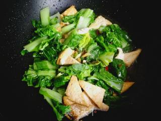 小白菜炒豆腐的做法步骤：8